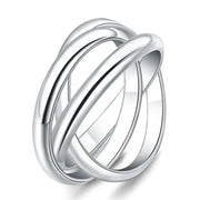925 Sterling Silver Three Round Rings For Woman Luxury Fine Jewelry Accessories Wholesale  Everything