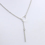 2025 New Fashion Necklace Design Ladies Fashion Simple Simple Metal Round Necklace Wholesale Sales