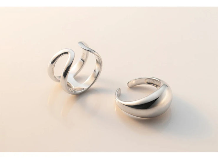 Woman Rings Silver 925 Jewelry The Letter H Gift Female Ring 2021 Trend Teens Wedding Punk Fine Jewelry For Woman Adjustable