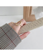 Real 925 sterling silver rings for women round hollow out gold color Trendy fine Jewelry Large Adjustable Antique Rings Anillos