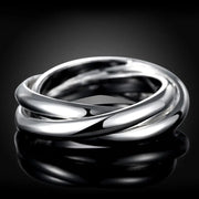 925 Sterling Silver Three Round Rings For Woman Luxury Fine Jewelry Accessories Wholesale  Everything