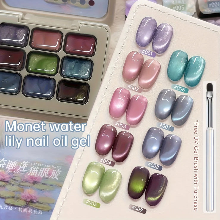 MORDDA 9 Colors Cat's Eye Magnetic Nail Gel Soaking UV LED Gel Salon Female Nail Art Tools Fashion Holographic Nail Art