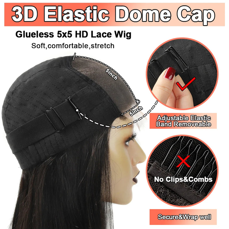 13*6 HD Lace Frontal Wig Human Hair Wigs Curly Wig Full Lace Front Water Wave HD Transparent Lace Frontal Wig 5*5 HD Closure Wig