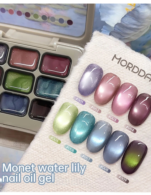 MORDDA 9 Colors Cat's Eye Magnetic Nail Gel Soaking UV LED Gel Salon Female Nail Art Tools Fashion Holographic Nail Art
