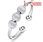 Punk Anxiety Rings For Women Men Spiral Fidget Beads Ring Nice Trend Jewelry Rotate Freely Anti Stress Stainless Steel Ring Gift