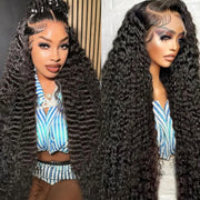13x6 Hd Lace Frontal Wig Curly Human Hair Wigs  32 Inch Deep Wave Water Wave Lace Frontal Wigs