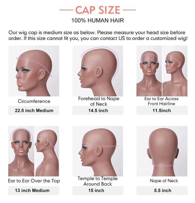 HD 13x4 Reddish Brown Body Wave Lace Frontal Human Hair Wigs Water Wave Brazilian Pre Plucked 13x6 Lace Front Wig For Women