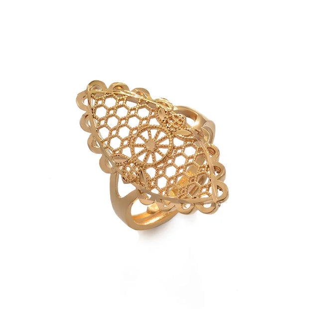 Rings for Women Gold Color Fashion Jewelry Rings Woman Girl,Wholesale Arab Jewelry Symbol of Wealth