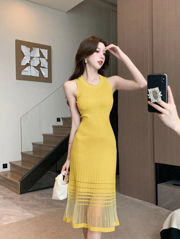 Dresses for Women Black SMidi Woman Dress Party Evening Night Club Prom Casual Youth G Fashion Summer 2025 Retro Sensual Sexy X