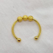 Punk Anxiety Rings For Women Men Spiral Fidget Beads Ring Nice Trend Jewelry Rotate Freely Anti Stress Stainless Steel Ring Gift