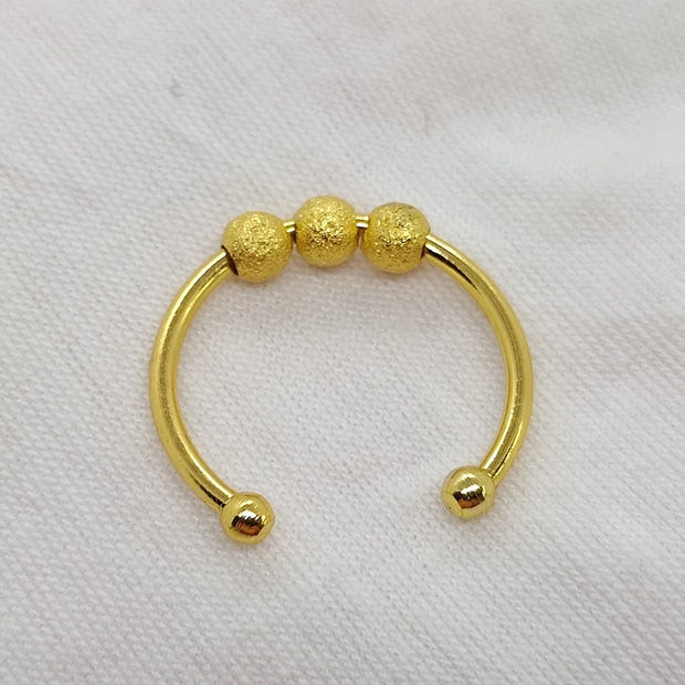 Punk Anxiety Rings For Women Men Spiral Fidget Beads Ring Nice Trend Jewelry Rotate Freely Anti Stress Stainless Steel Ring Gift