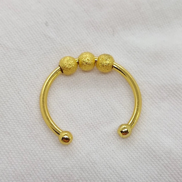 Punk Anxiety Rings For Women Men Spiral Fidget Beads Ring Nice Trend Jewelry Rotate Freely Anti Stress Stainless Steel Ring Gift