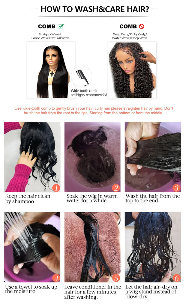 13*6 HD Lace Frontal Wig Human Hair Wigs Curly Wig Full Lace Front Water Wave HD Transparent Lace Frontal Wig 5*5 HD Closure Wig