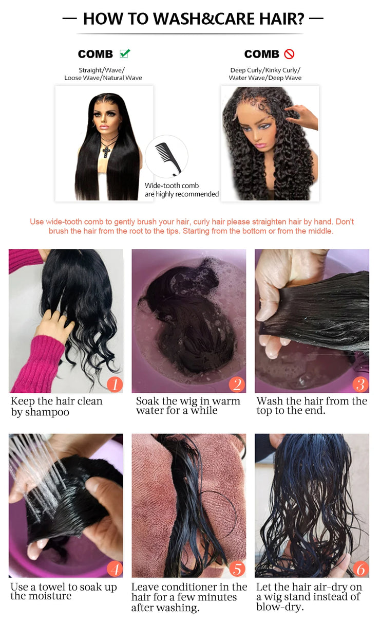 13*6 HD Lace Frontal Wig Human Hair Wigs Curly Wig Full Lace Front Water Wave HD Transparent Lace Frontal Wig 5*5 HD Closure Wig