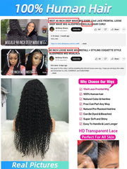Hd Lace Wig 13x6 Human Hair Pre Plucked Curly Wig 40 Inch Deep Wave Frontal Wig Water Wave Lace Front Wig Brazilian Hair Wigs