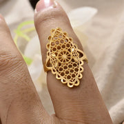 Rings for Women Gold Color Fashion Jewelry Rings Woman Girl,Wholesale Arab Jewelry Symbol of Wealth