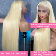 13x4 13x6 HD Transparent 613 Blonde Lace Frontal Human Hair Wigs 613 Color Wig Brazilian Bone Straight Lace Front Human Hair Wig