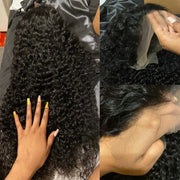 Deep Wave Human Hair Wigs 13X6 Hd Lace Frontal Wig Water Wave Lace Front Wigs Curly Brazilian Wigs 200 Density 40 Inch For Women