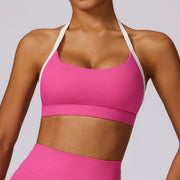 Gym Sport Underwear Sports Bra Anti-sweat Breathable Sexy Yoga Bra Shockproof Crop Top Fitness Top Push up Workout Top Women
