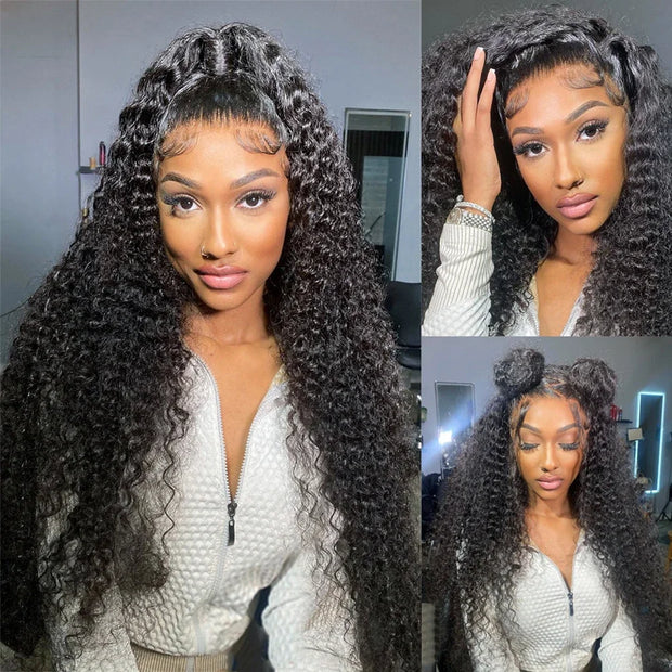 42 Inch Curly wigs Deep Wave Frontal Wig 13x6 Hd Lace Frontal Wig Brazilian Pre Plucked Glueless 13x4 Human Hair Wigs For Women