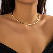 Elegant Simple Chunky Circle Torques Necklace for Women Trendy Choker Collar 2023 Fashion Jewelry on the Neck Accessories Female