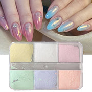 Moonlight Mirror Nails Powder Metallic Chrome Effect Pigments Gel Polish Laser Dust Glitter Aurora Shiny Pearl Nail Manicure Dec