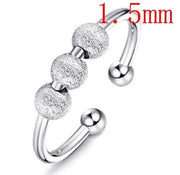 Punk Anxiety Rings For Women Men Spiral Fidget Beads Ring Nice Trend Jewelry Rotate Freely Anti Stress Stainless Steel Ring Gift