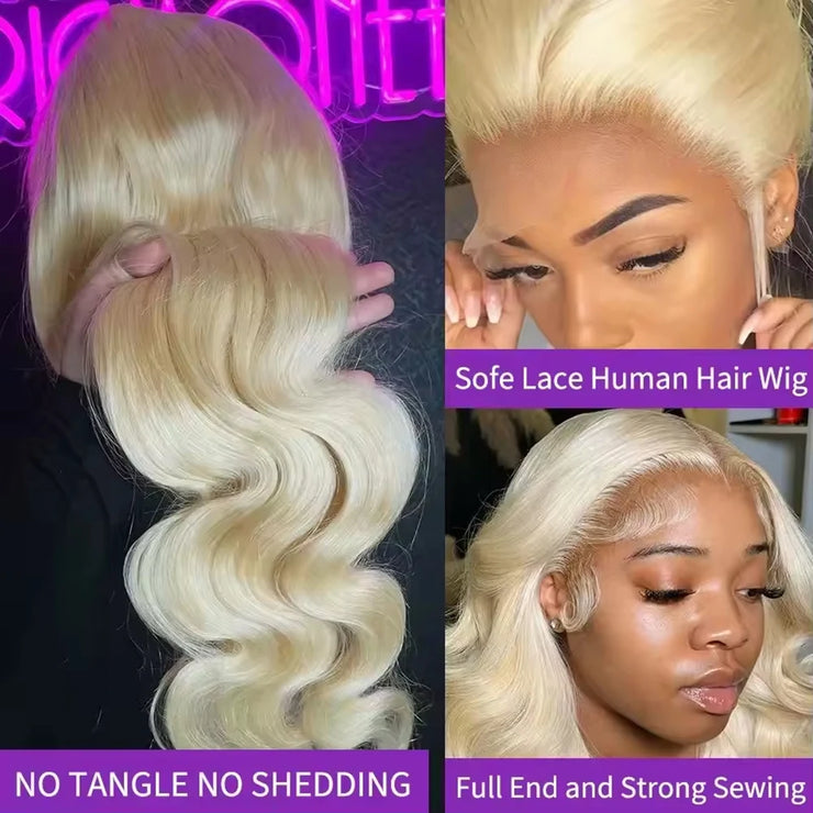 13x6 HD Lace Front Wig 613 Blonde Body Wave Hair Wig 13x4 HD Transparent Lace Wigs 100% Human Hair 4x4 5x5 HD Lace Closure Wig