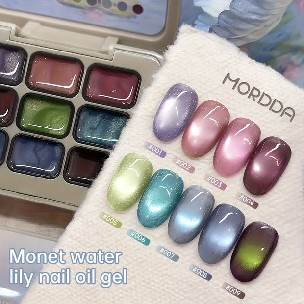 MORDDA 9 Colors Cat's Eye Magnetic Nail Gel Soaking UV LED Gel Salon Female Nail Art Tools Fashion Holographic Nail Art