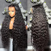 Deep Wave Human Hair Wigs 13X6 Hd Lace Frontal Wig Water Wave Lace Front Wigs Curly Brazilian Wigs 200 Density 40 Inch For Women