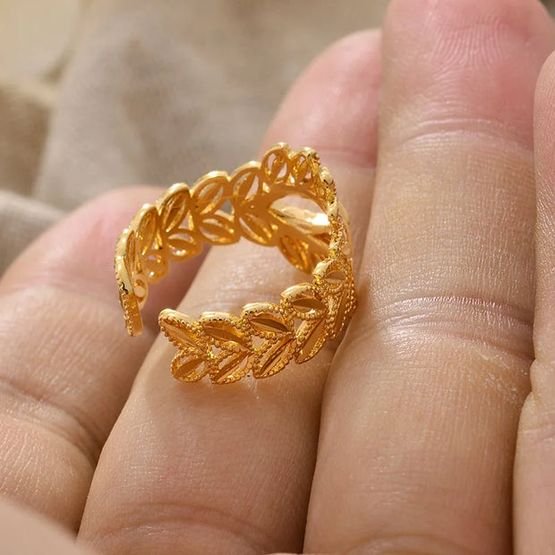 Rings for Women Gold Color Fashion Jewelry Rings Woman Girl,Wholesale Arab Jewelry Symbol of Wealth