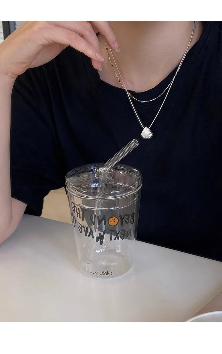 925 Silver Sterling Silver Necklace With Simple Geometric Multicolour Beads Choker Shiny Delicate Collarbone Chain For Women's