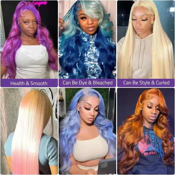 13x6 HD Lace Front Wig 613 Blonde Body Wave Hair Wig 13x4 HD Transparent Lace Wigs 100% Human Hair 4x4 5x5 HD Lace Closure Wig