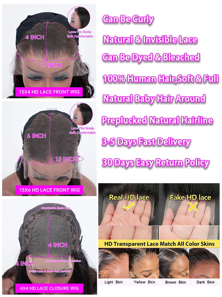 Highlight Wig 13x4 13x6 Hd Lace Frontal Human Hair Wig 30 40 Inch Honey Blonde Body Wave Lace Front Wigs For Women Natural Hair