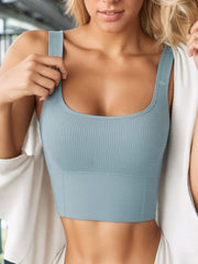 Breathable Sports Bra  Crop Tops for Women Seamless Wire Free Comfortable Sexy Padded Support Yoga Workout Sports Cropped Tops