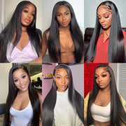 13x4 HD Lace Front Wigs Human Hair 180 Density Straight HD Lace Frontal Wigs Pre Plucked with Baby Hair Hairline