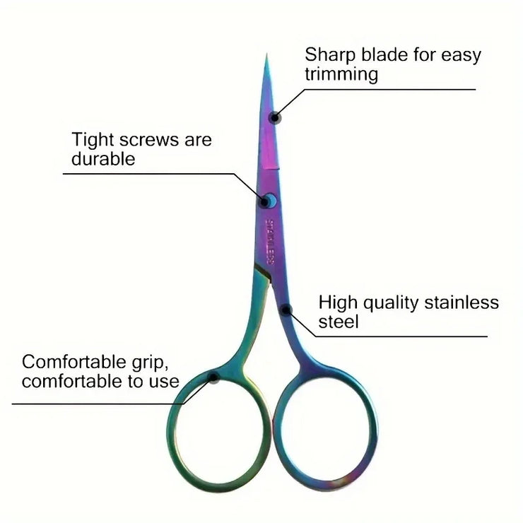 Nails Art Scissor Makeup Eyebrow Eyelash Trimmer Facial Hair Remover Manicure Scissor Nail Cuticle Tool Accessories Scissors
