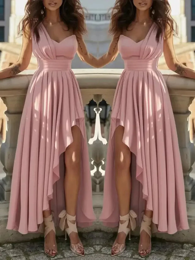 Women Evening Dresses Sexy Elegant Red Cocktail Party Chic Gala Graduation Luxury Formal Occasion Bridesmaid Gown Dress Clothes