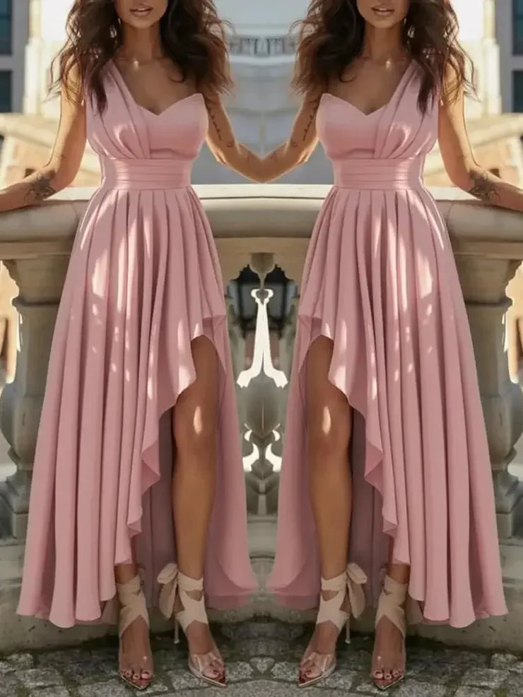 Women Evening Dresses Sexy Elegant Red Cocktail Party Chic Gala Graduation Luxury Formal Occasion Bridesmaid Gown Dress Clothes