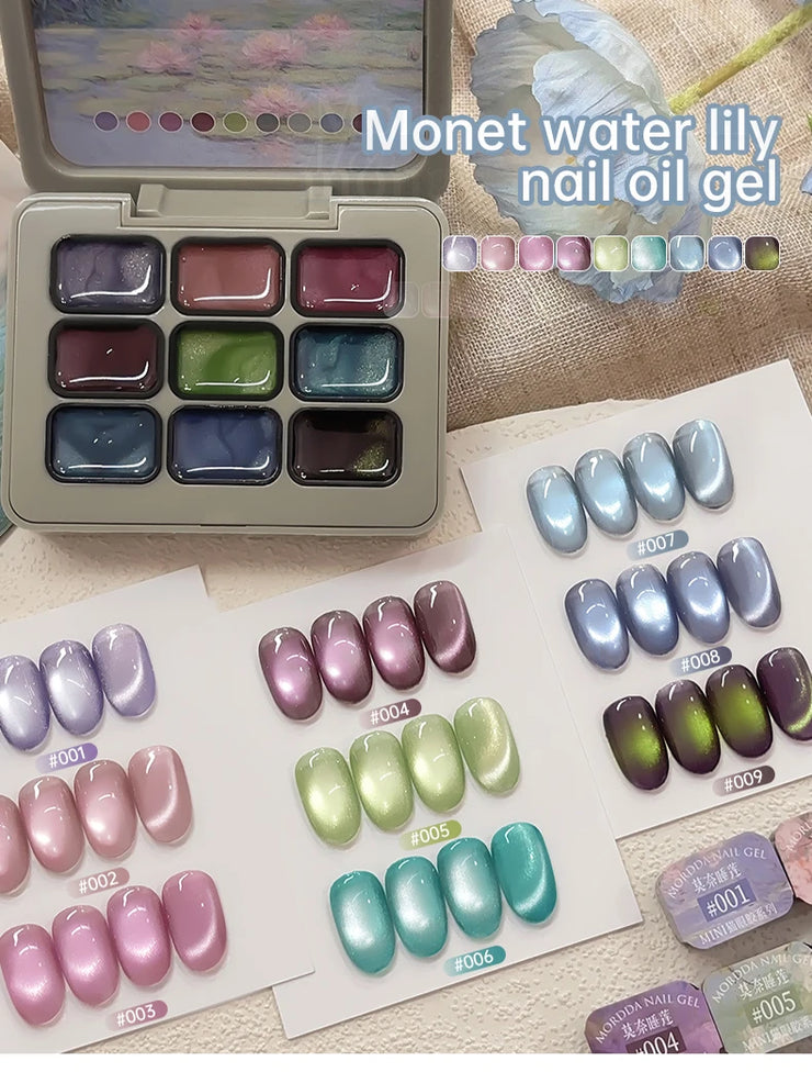 MORDDA 9 Colors Cat's Eye Magnetic Nail Gel Soaking UV LED Gel Salon Female Nail Art Tools Fashion Holographic Nail Art