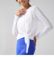 Gym Sports Tops Workout T-shirts Women Yoga Clothing Running Loose Slim Quick Dry Training Long Sleeve Blouse Fitness Tops👚