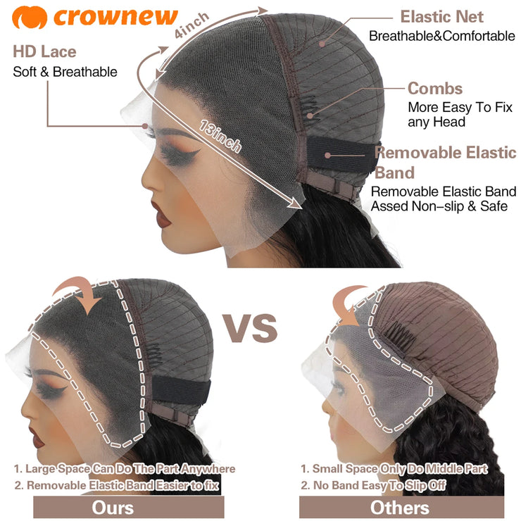 HD Lace Wig 13x6 Human Hair Body Wave Human Hair Wigs 13X4 Lace Front Human Hair Wig 150% Pre Plucked Body Wave Wigs Human Hair