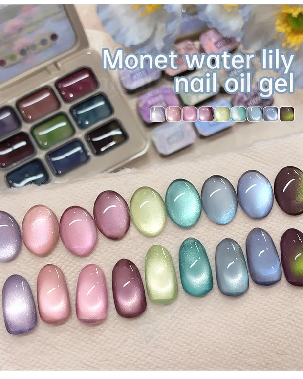 MORDDA 9 Colors Cat's Eye Magnetic Nail Gel Soaking UV LED Gel Salon Female Nail Art Tools Fashion Holographic Nail Art