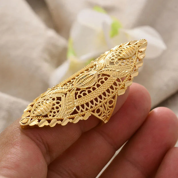 Rings for Women Gold Color Fashion Jewelry Rings Woman Girl,Wholesale Arab Jewelry Symbol of Wealth