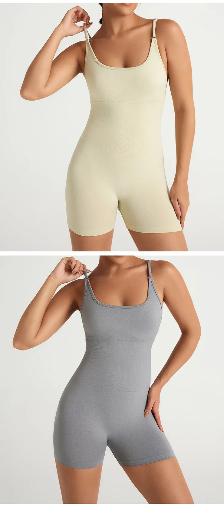 Gym Jumpsuits for Women Sport Overalls Sleeveless Fitness Yoga Suit Elastic Workout Short Bodysuit Push-up Athletic Wear