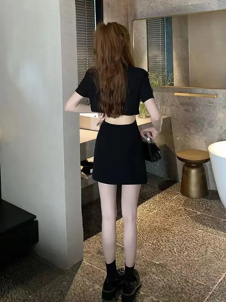 Dresses for Women 2025 Woman Dress Short Mini Black Clothes Korean Style Chic and Elegant Pretty X Sensual Sexy Y2k Fashion Sale