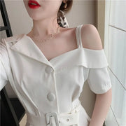 Dresses for Women 2025 Silk Clothes Formal Occasion Blazer Woman Dress Satin Chiffon Mini Short Sensual Sexy One-piece New In X