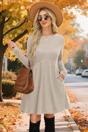 Dresses 2025 Woman Knitted Dress Slim Solid Color Simple Style Vestidos Long Sleeves All-match Casual Elegant Temperament Trendy