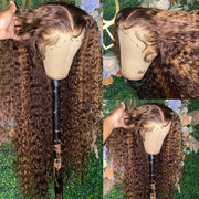 13x6 Hd Lace Front Human Hair Wigs 30 38 Inch Highlight Ombre Curly Wig Brazilian Hair 13x4 Honey Blonde Deep Wave Frontal Wig