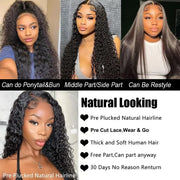 13x6 Hd Lace Frontal Wig Curly Human Hair Wigs  32 Inch Deep Wave Water Wave Lace Frontal Wigs